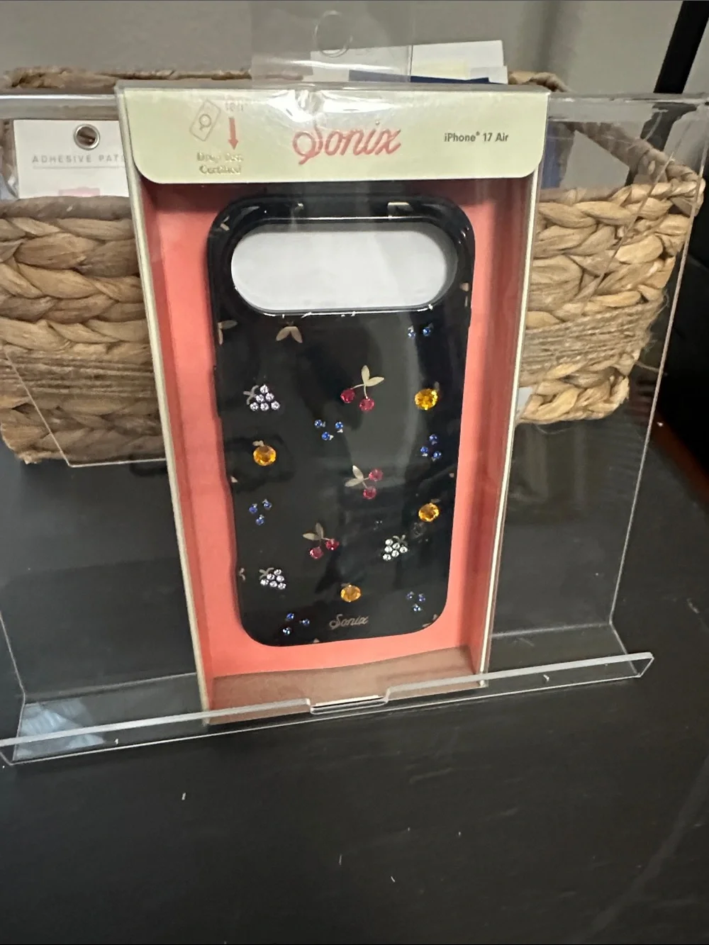 Sonix Black Floral Crystal iPhone Case with Multicolor Gems iPhone 17 air NWT